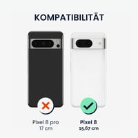 Kryt kwmobile na Google Pixel 8 z TPU – Flexibilné ochranné puzdro s podporou bezdrôtového nabíjania a pogumovaným povrchom v karibskej modrej farbe 2