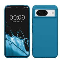 Kryt kwmobile na Google Pixel 8 z TPU – Flexibilné ochranné puzdro s podporou bezdrôtového nabíjania a pogumovaným povrchom v karibskej modrej farbe 1