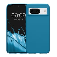 Kryt kwmobile na Google Pixel 8 z TPU – Flexibilné ochranné puzdro s podporou bezdrôtového nabíjania a pogumovaným povrchom v karibskej modrej farbe 8