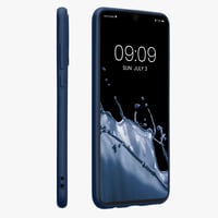 Husă din silicon kwmobile pentru Huawei P30 Lite - Husă de protecție cu finisaj metalic strălucitor - Albastru metalizat 4