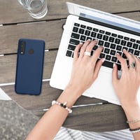 Husă din silicon kwmobile pentru Huawei P30 Lite - Husă de protecție cu finisaj metalic strălucitor - Albastru metalizat 6