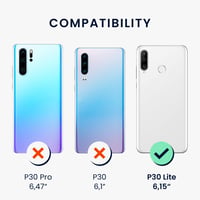 Husă din silicon kwmobile pentru Huawei P30 Lite - Husă de protecție cu finisaj metalic strălucitor - Albastru metalizat 2