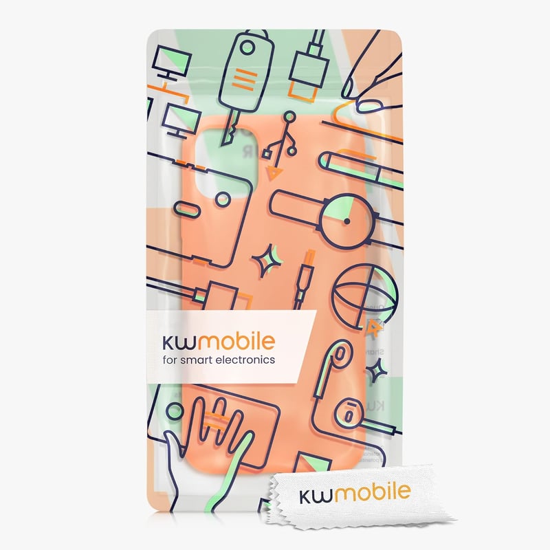 kwmobile iPhone 11 Szilikon Tok Narancssárga - Vezeték Nélküli Töltéshez Kompatibilis Védőtok - Fruity Orange