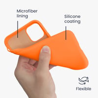 kwmobile iPhone 11 Szilikon Tok Narancssárga - Vezeték Nélküli Töltéshez Kompatibilis Védőtok - Fruity Orange 3