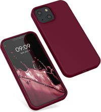 kwmobile iPhone 13 mini szilikon tok vezeték nélküli töltéshez, rebarbara piros - iPhone 13 Mini, Rhubarb Red 8