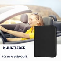 kwmobile Puzdro na vodičský preukaz a technický preukaz s priehradkami na karty - Čierna peňaženka zo syntetickej kože na pas a platobné karty 2