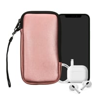 Neoprénové puzdro na telefón kwmobile XL pre smartfóny s uhlopriečkou 6,7/6,8 palca - metalická ružovozlatá - vnútorné rozmery 17,2 x 8,4 cm 8