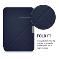 Flipové puzdro kwmobile Origami so stojanom pre čítačku kníh Tolino Vision 1/2/3/4 HD - tmavomodré 2