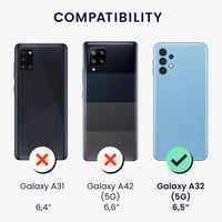 kwmobile Samsung Galaxy A32 5G szilikon tok, matt - órózsaszín 6