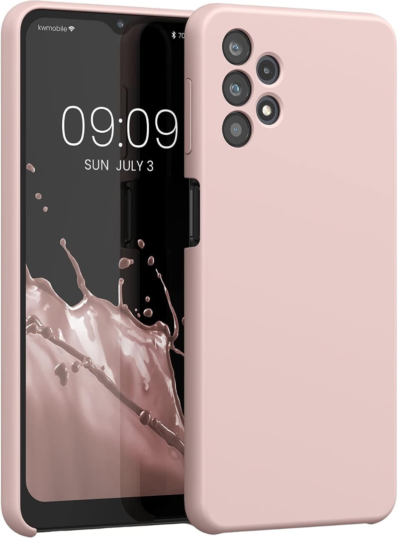 kwmobile Samsung Galaxy A32 5G szilikon tok, matt - órózsaszín