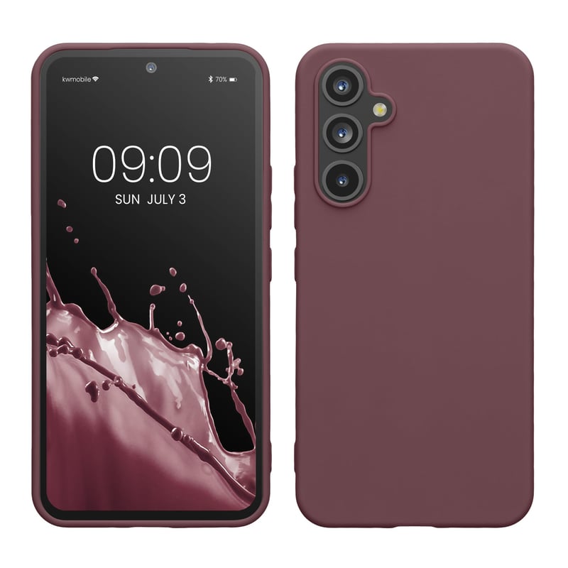 kwmobile TPU kryt na Samsung Galaxy A54 5G – Flexibilný silikónový ochranný kryt s podporou bezdrôtového nabíjania, pogumovaný povrch, farba hroznovo fialová