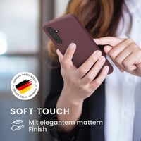 kwmobile TPU kryt na Samsung Galaxy A54 5G – Flexibilný silikónový ochranný kryt s podporou bezdrôtového nabíjania, pogumovaný povrch, farba hroznovo fialová 4
