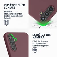 kwmobile TPU kryt na Samsung Galaxy A54 5G – Flexibilný silikónový ochranný kryt s podporou bezdrôtového nabíjania, pogumovaný povrch, farba hroznovo fialová 3