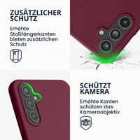 Husă TPU kwmobile pentru Samsung Galaxy A54 5G - Husă de protecție flexibilă, compatibilă cu încărcarea wireless, finisaj cauciucat de culoare magenta/violet 3