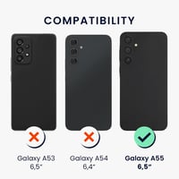 kwmobile Samsung Galaxy A55 5G szilikon tok, vezeték nélküli töltéssel - Baltic Blue 2