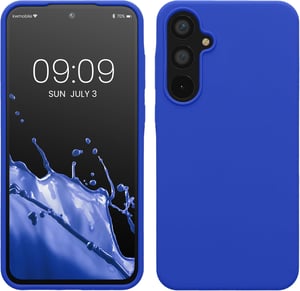 Silikónové puzdro kwmobile pre Samsung Galaxy A55 5G, s podporou bezdrôtového nabíjania – Baltic Blue
