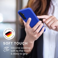kwmobile Samsung Galaxy A55 5G szilikon tok, vezeték nélküli töltéssel - Baltic Blue 4