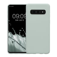 kwmobile TPU obal na Samsung Galaxy S10 – kompatibilný s bezdrôtovým nabíjaním, flexibilný silikónový ochranný kryt, mentolový 8