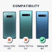 kwmobile TPU obal na Samsung Galaxy S10 – kompatibilný s bezdrôtovým nabíjaním, flexibilný silikónový ochranný kryt, mentolový 2