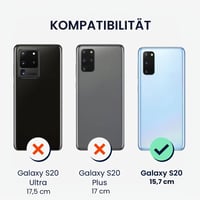 Silikónový kryt kwmobile na Samsung Galaxy S20 – Flexibilný ochranný obal z TPU kompatibilný s bezdrôtovým nabíjaním – matná čierna 2