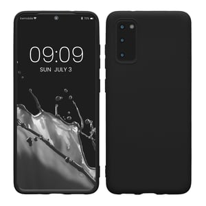 kwmobile silikonska maskica za Samsung Galaxy S20 - Fleksibilna TPU zaštitna maska kompatibilna s bežičnim punjenjem - Mat crna