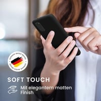 Silikónový kryt kwmobile na Samsung Galaxy S20 – Flexibilný ochranný obal z TPU kompatibilný s bezdrôtovým nabíjaním – matná čierna 4