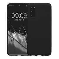 Silikónový kryt kwmobile na Samsung Galaxy S20 – Flexibilný ochranný obal z TPU kompatibilný s bezdrôtovým nabíjaním – matná čierna 8