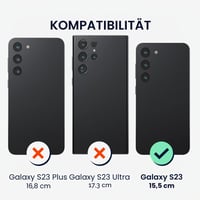 Obal na Samsung Galaxy S23 kwmobile z TPU – Pružný ochranný kryt s podporou bezdrôtového nabíjania, pogumovaný povrch, farba: taupe 2