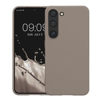 Obal na Samsung Galaxy S23 kwmobile z TPU – Pružný ochranný kryt s podporou bezdrôtového nabíjania, pogumovaný povrch, farba: taupe 8
