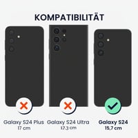 kwmobile Samsung Galaxy S24 Szilikon Tok - TPU Védőtok Kamera Védelemmel - Sötét Rózsaszín 2