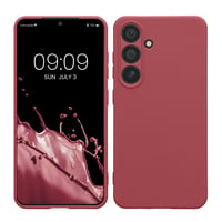 kwmobile Samsung Galaxy S24 Szilikon Tok - TPU Védőtok Kamera Védelemmel - Sötét Rózsaszín 1