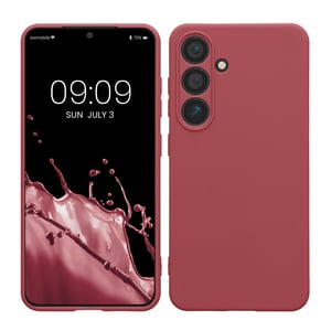 kwmobile silikonska maskica za Samsung Galaxy S24 - TPU zaštitna maska sa zaštitom kamere - tamno ružičasta