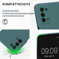 Silikónový kryt kwmobile Slim Case pre Oppo A74 (5G) / A54 (5G) – farba Arctic Night, tenký ochranný obal na mobilný telefón 3