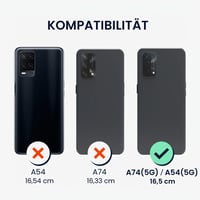 Silikónový kryt kwmobile Slim Case pre Oppo A74 (5G) / A54 (5G) – farba Arctic Night, tenký ochranný obal na mobilný telefón 6