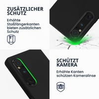 Husă kwmobile pentru Sony Xperia 1 V - Husă de protecție din silicon TPU negru, capac spate flexibil din cauciuc, compatibilă cu încărcarea wireless 3