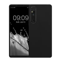 Husă kwmobile pentru Sony Xperia 1 V - Husă de protecție din silicon TPU negru, capac spate flexibil din cauciuc, compatibilă cu încărcarea wireless 5