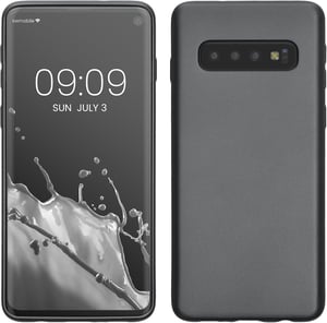 Silikónový kryt kwmobile na Samsung Galaxy S10 – metalická sivá