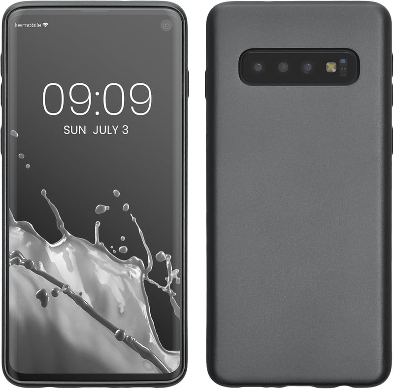 kwmobile Samsung Galaxy S10 szilikon tok - fémes szürke