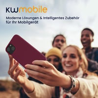 Husă din silicon kwmobile pentru Apple iPhone 14 - Husă subțire și moale, compatibilă cu încărcarea wireless - Roșu rubarbă 9