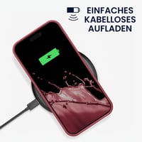 Husă din silicon kwmobile pentru Apple iPhone 14 Pro Max - Husă subțire și moale pentru telefon, compatibilă cu încărcarea wireless - Roz închis 5