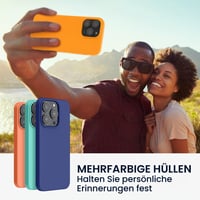 Silikónový kryt kwmobile na Apple iPhone 14 Pro Max – Tenké mäkké puzdro na telefón s bezdrôtovým nabíjaním – Ovocná oranžová 3