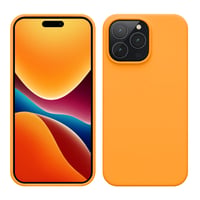 Silikónový kryt kwmobile na Apple iPhone 14 Pro Max – Tenké mäkké puzdro na telefón s bezdrôtovým nabíjaním – Ovocná oranžová 1
