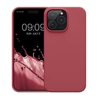 Husă din silicon kwmobile pentru Apple iPhone 14 Pro Max - Husă subțire și moale pentru telefon, compatibilă cu încărcarea wireless - Roz închis 8