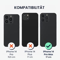Husă din silicon kwmobile pentru Apple iPhone 14 Pro Max - Husă subțire și moale pentru telefon, compatibilă cu încărcarea wireless - Roz închis 2