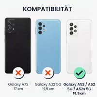 Silikónový kryt kwmobile na Samsung Galaxy A52 / A52 5G / A52s 5G, podpora bezdrôtového nabíjania, jemný povrch, Blue Reef 6