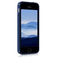 Kryt kwmobile na Apple iPhone SE (1. gen 2016) / iPhone 5 / iPhone 5S – ultra tenký ochranný kryt z TPU silikónu so zvýšenými okrajmi – námornícka modrá 2