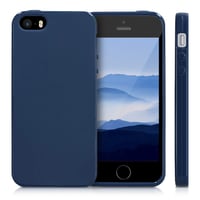 Kryt kwmobile na Apple iPhone SE (1. gen 2016) / iPhone 5 / iPhone 5S – ultra tenký ochranný kryt z TPU silikónu so zvýšenými okrajmi – námornícka modrá 5