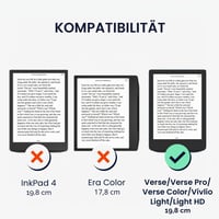 Puzdro kwmobile pre elektronickú čítačku Pocketbook Verse / Verse Lite / Verse Pro / Color / Vivlio Light / Light HD – Magnetické flipové puzdro z umelej kože, so stojanom, funkcia auto sleep/wake 2