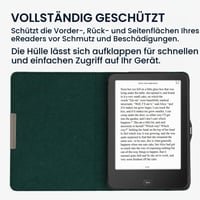 Puzdro kwmobile na Tolino Vision 1/2/3/4 HD – Plstený ochranný kryt na čítačku e-kníh – Petrolejovo modrá 4