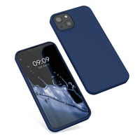Silikónový kryt kwmobile TPU pre Apple iPhone 13 - Tenký flexibilný ochranný kryt s podporou bezdrôtového nabíjania - Tmavomodrý 8